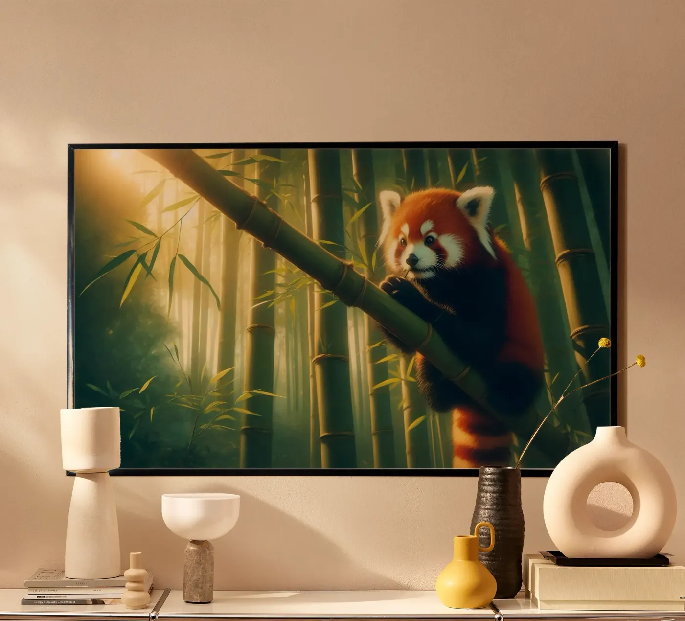 PANDA ROUX poster by RUBIANT ART