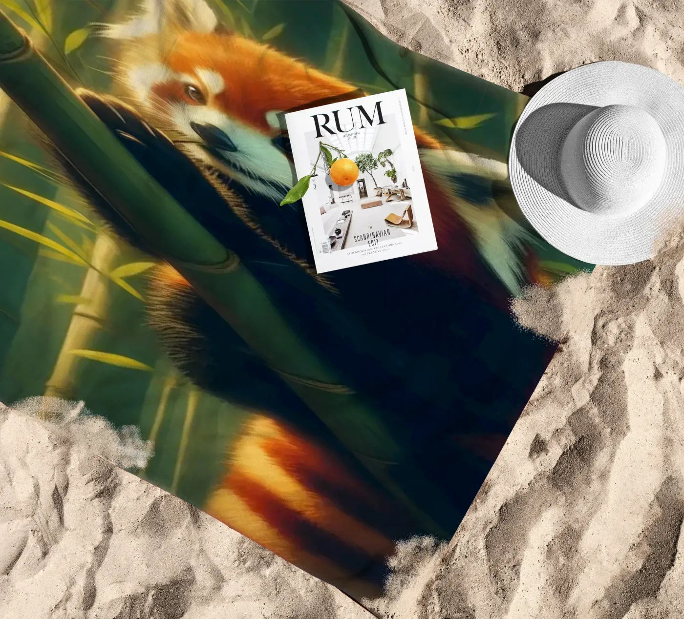 PANDA ROUX telo mare da RUBIANT ART