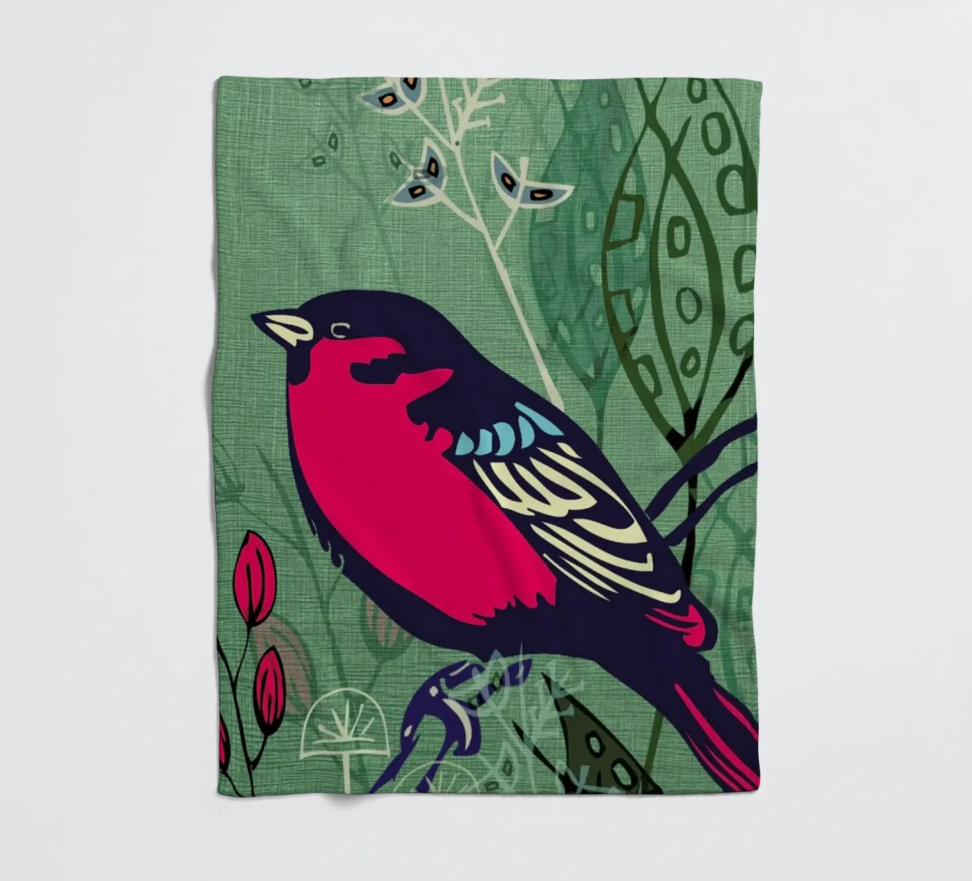 Bird fleece blanket by Rocket68