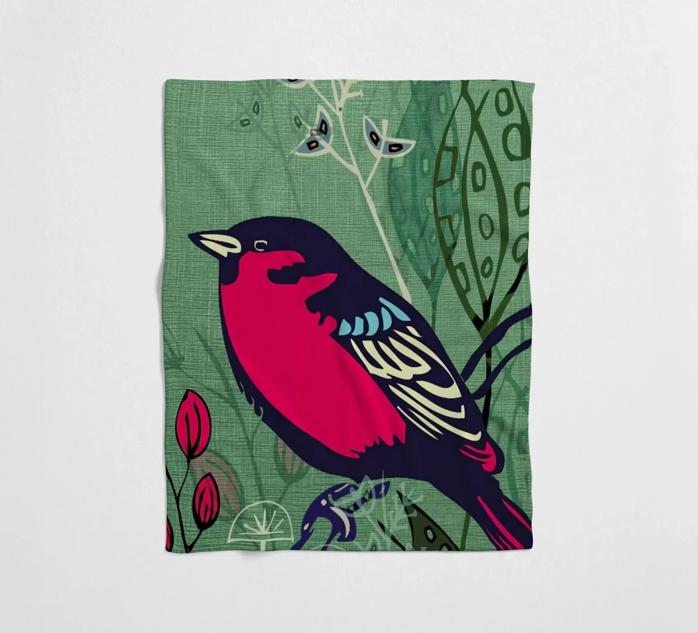 Bird fleece blanket by Rocket68