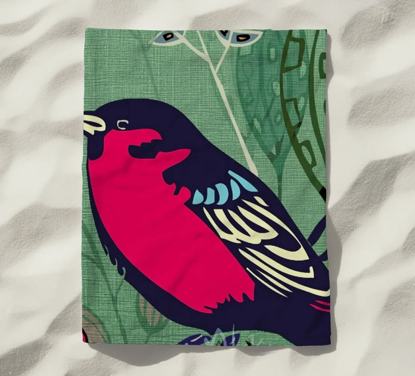 Bird beach towel by Rocket68