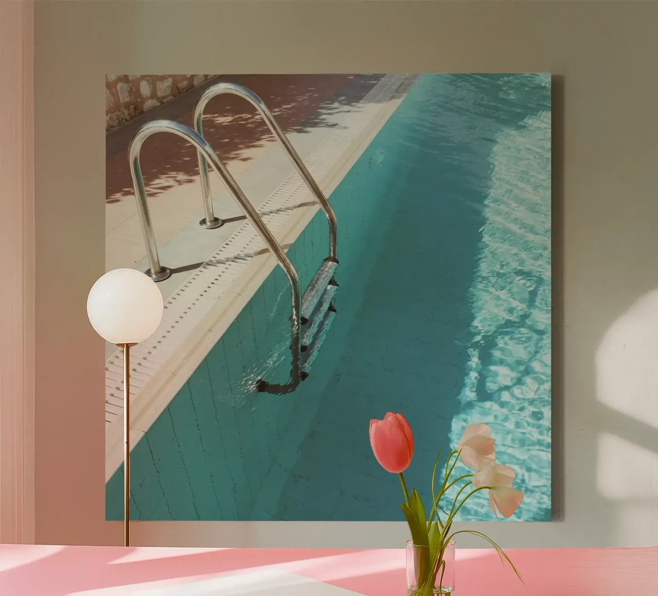 Swimming Pool IV canvas met Baklijst van Cassia Beck Photography