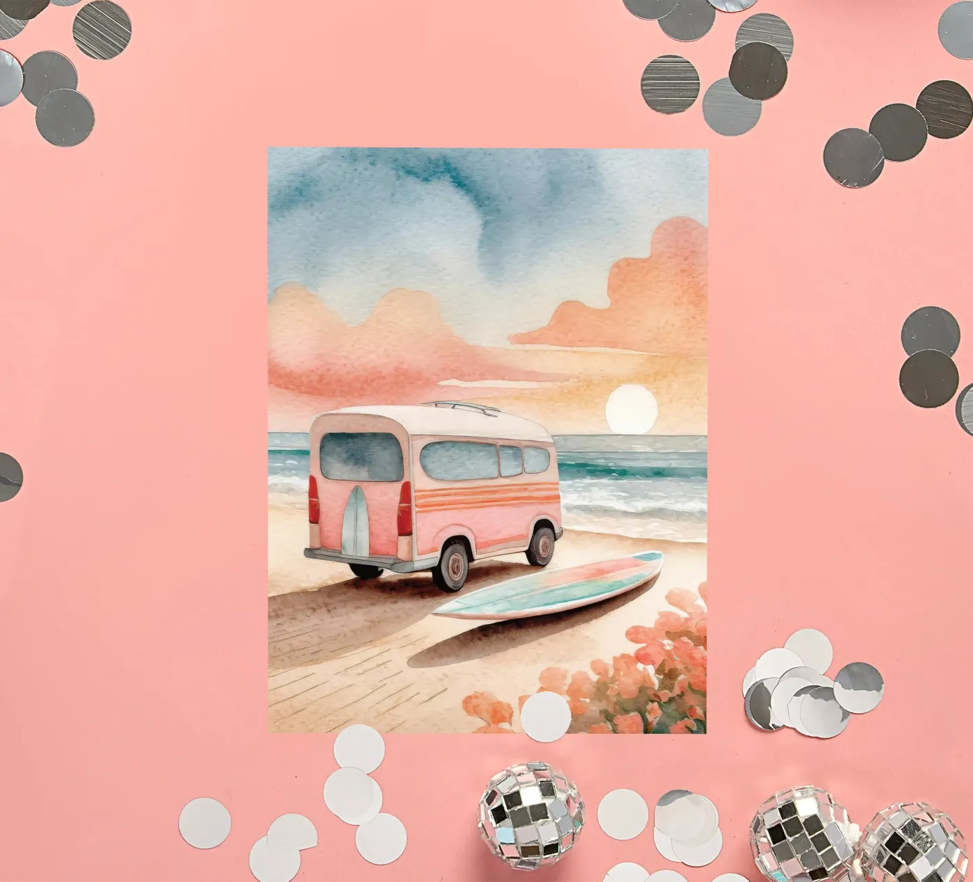 Sunset Van sticker by Mix Mate