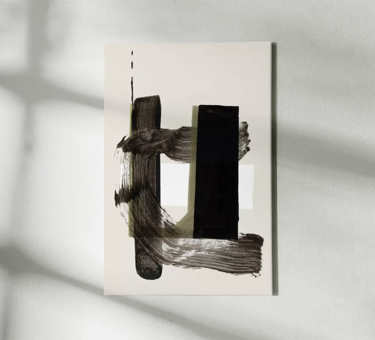 Black Zen Ochre II Leinwand von Cartissi
