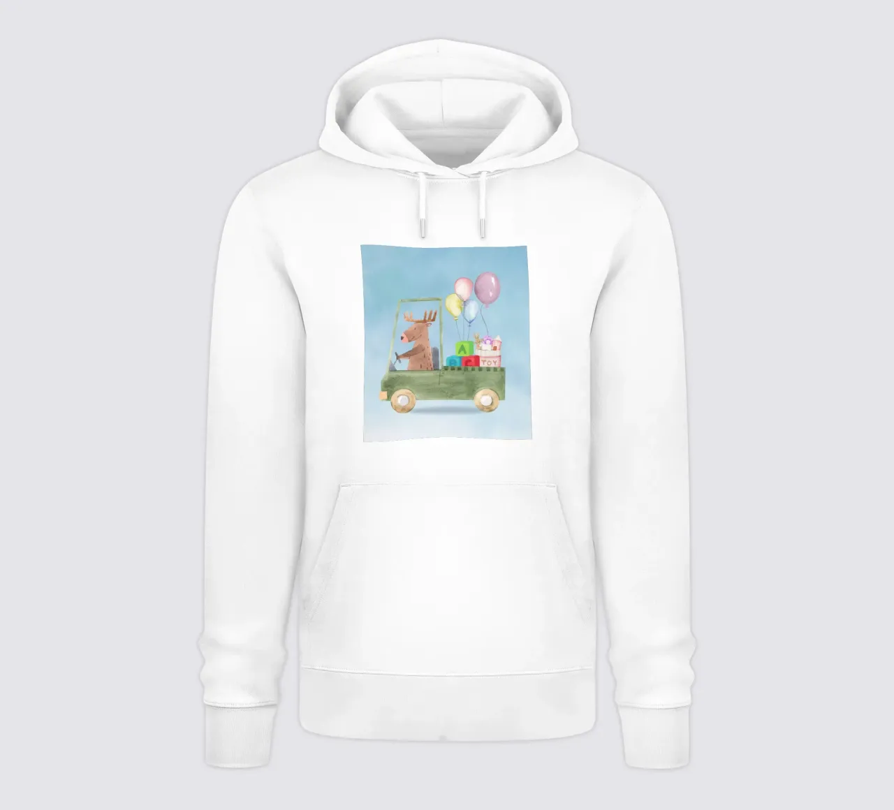 Renne in un'avventura giocattolo felpa con cappuccio da Doodle Dreams Art