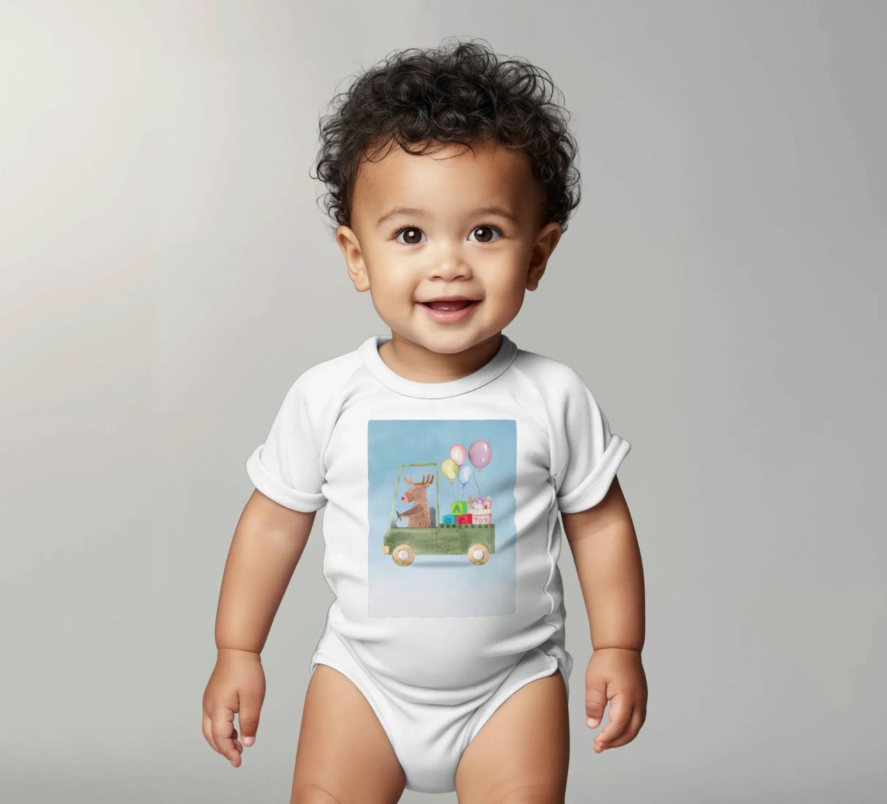 Un renne dans une aventure de jouets body bébé de Doodle Dreams Art