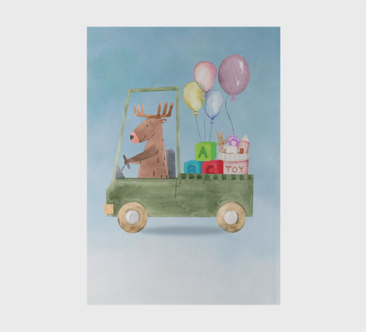 Un renne dans une aventure de jouets carnet de notes de Doodle Dreams Art