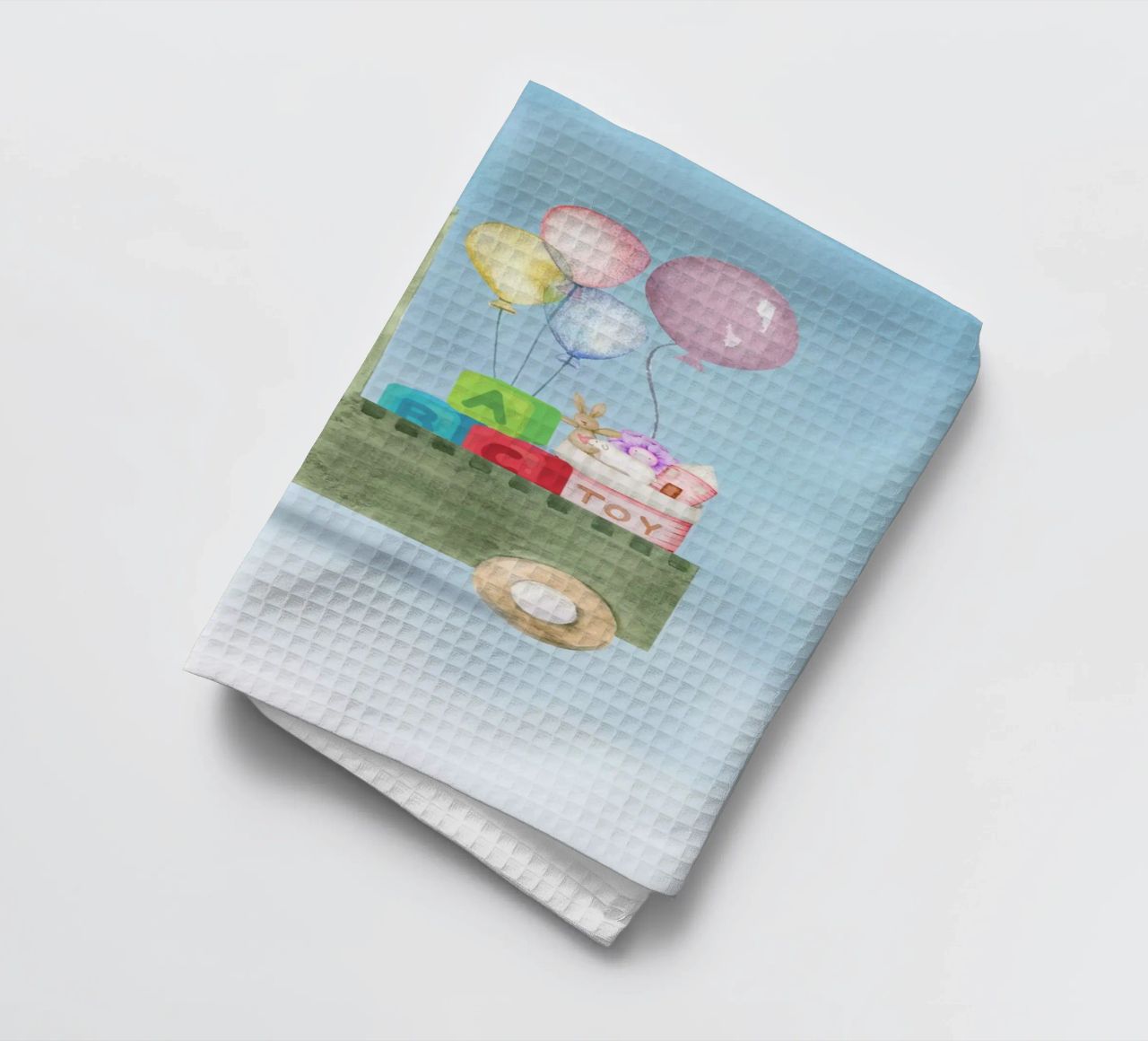 Un renne dans une aventure de jouets torchon de Doodle Dreams Art