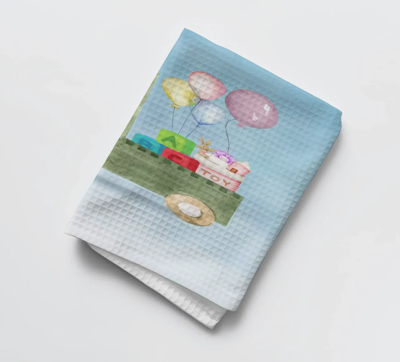 Rentiere auf einem Spielzeugabenteuer Geschirrtuch von Doodle Dreams Art
