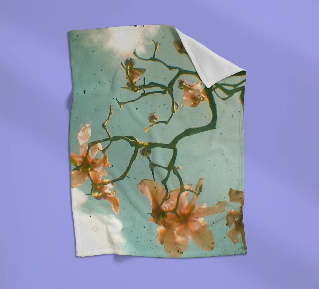 Sweet Magnolia fleece blanket by Cassia Beck Photography