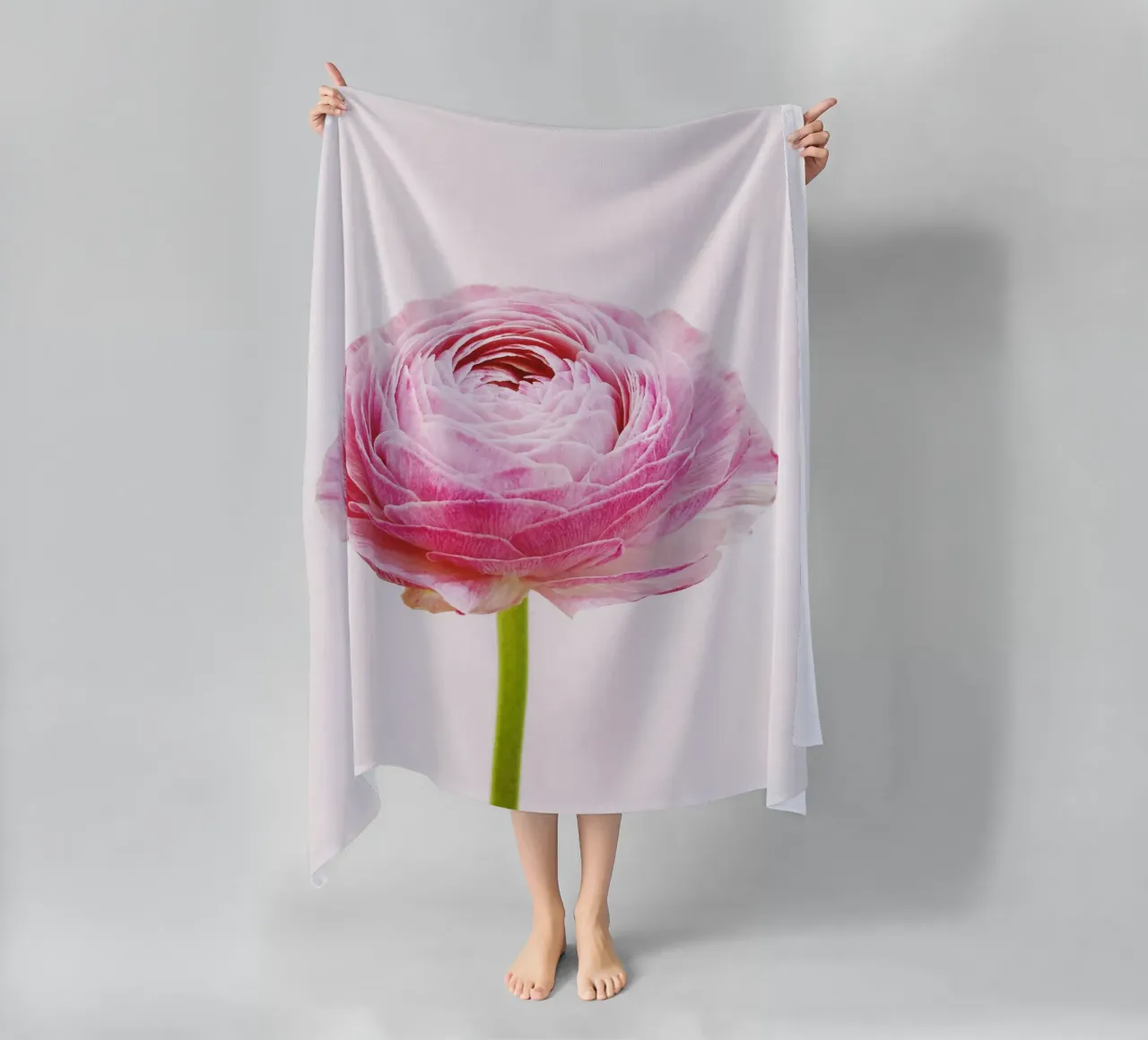 Ranunculus beach towel by Cassia Beck Photography