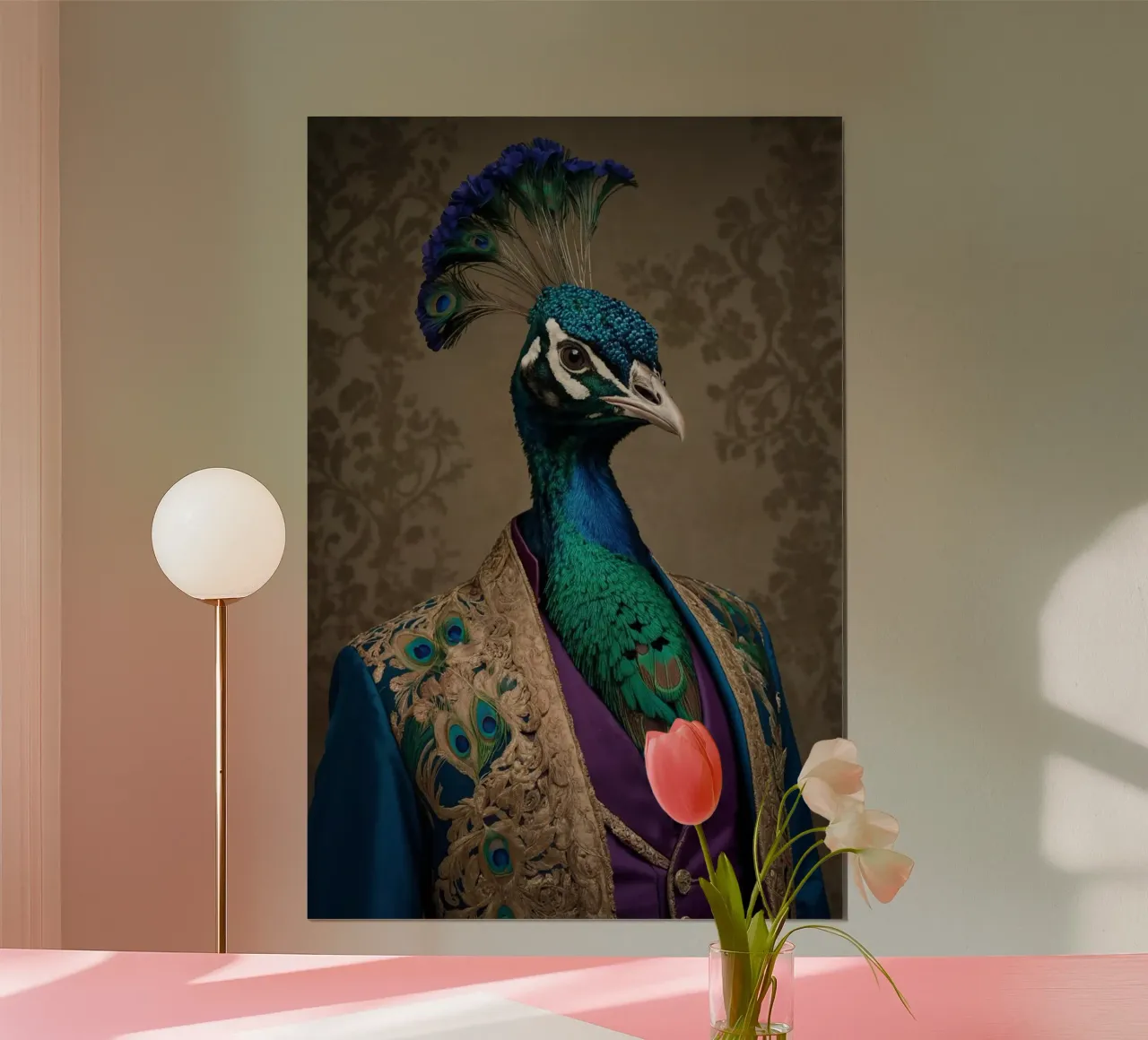Il pavone regale - Nobile guardiano della bellezza poster con telaio in plastica da Beasts of Nobility