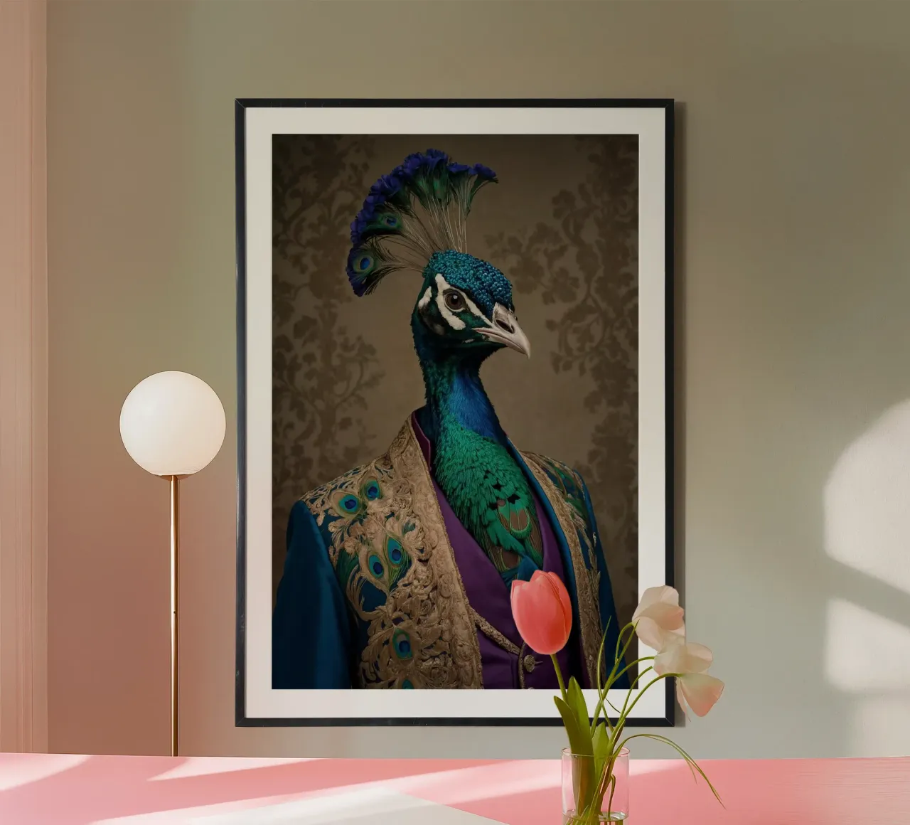 Il pavone regale - Nobile guardiano della bellezza poster con telaio in plastica da Beasts of Nobility