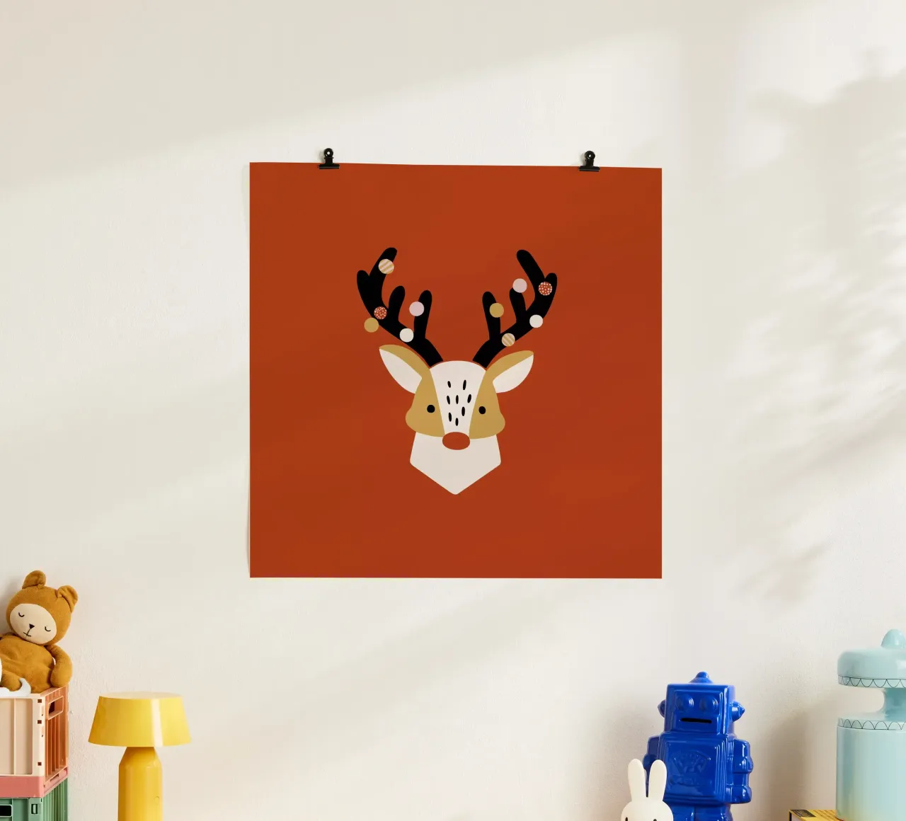 Hirsch | rot poster da moDeern