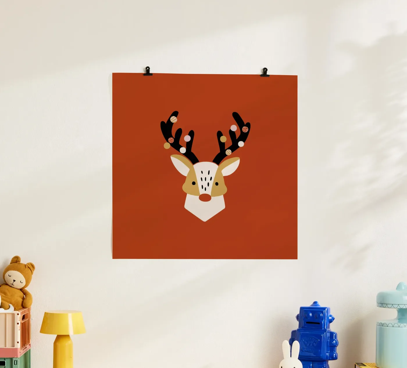 Hirsch | rot poster by moDeern