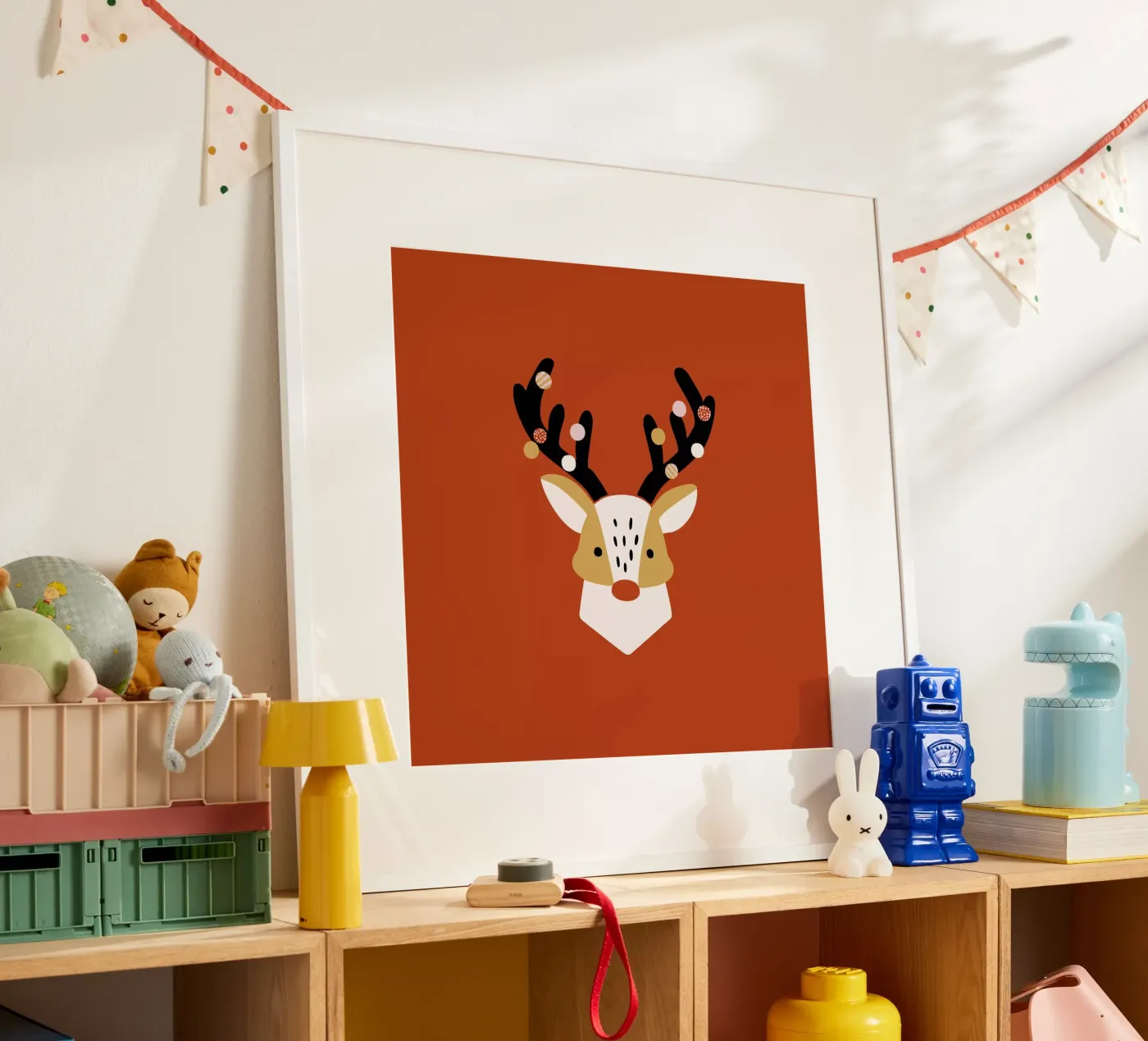 Hirsch | rot poster by moDeern