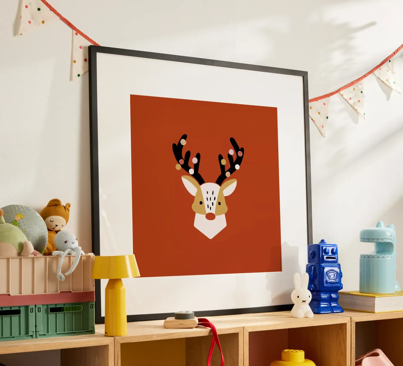 Hirsch | rot poster by moDeern