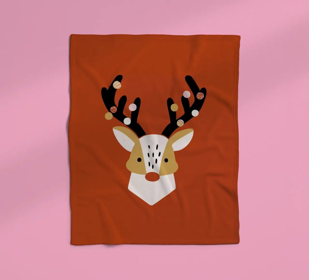 Hirsch | rot coperta in pile da modeern