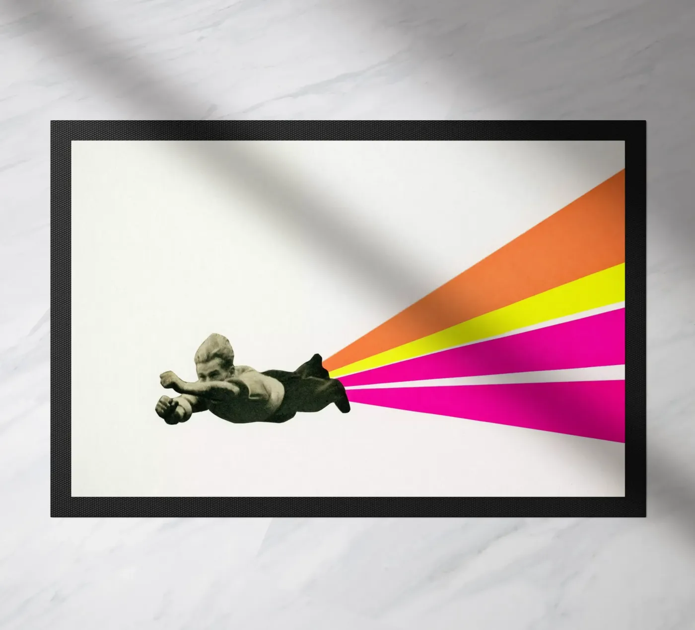 Superhero doormat by Cassia Beck Collage