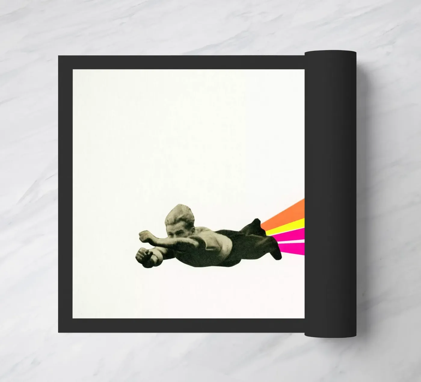 Superhero doormat by Cassia Beck Collage