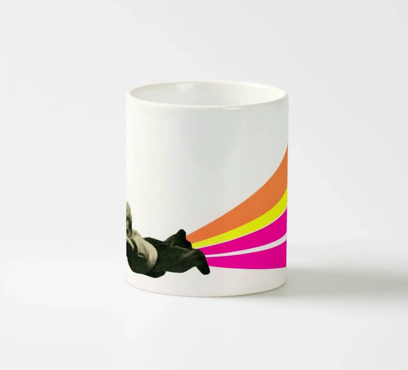 Superhero ceramic mug by Cassia Beck Collage