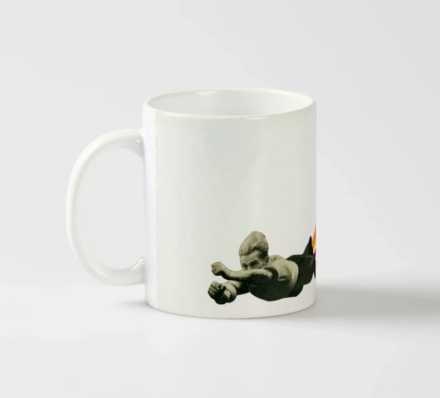 Superhero ceramic mug by Cassia Beck Collage