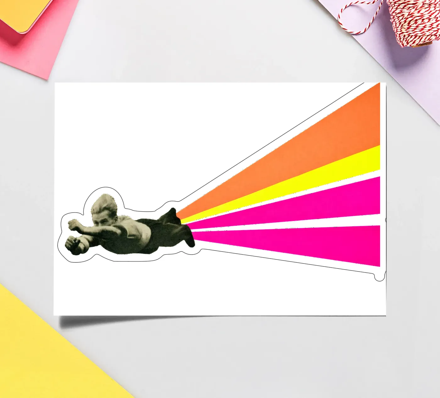 Superheld stickervel van Cassia Beck Collage