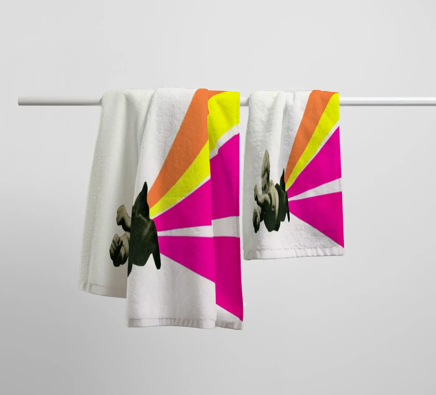 Superheld badhanddoek van Cassia Beck Collage