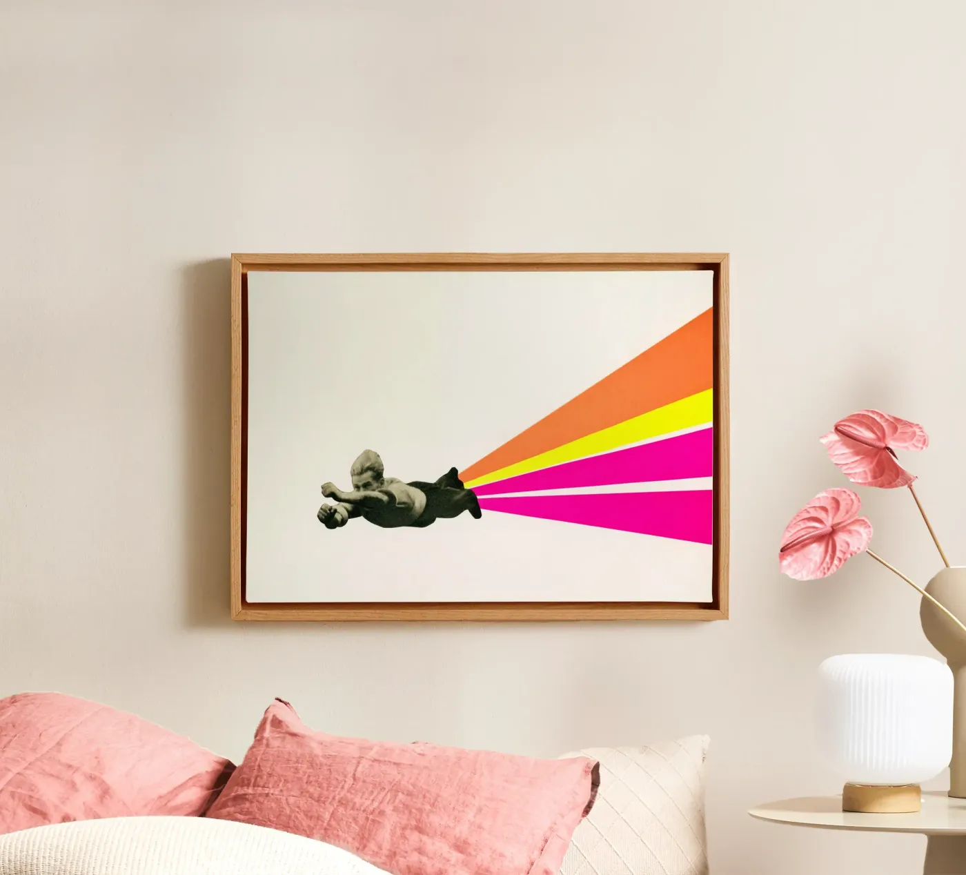 Superheld canvas van Cassia Beck Collage