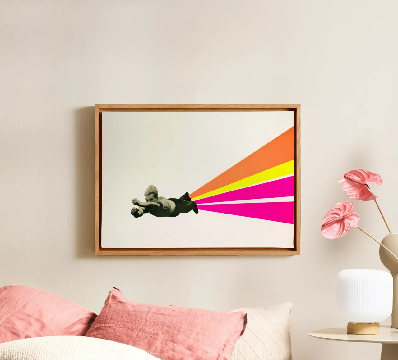 Superheld canvas van Cassia Beck Collage