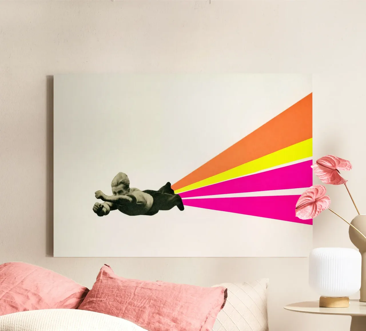 Superheld canvas van Cassia Beck Collage