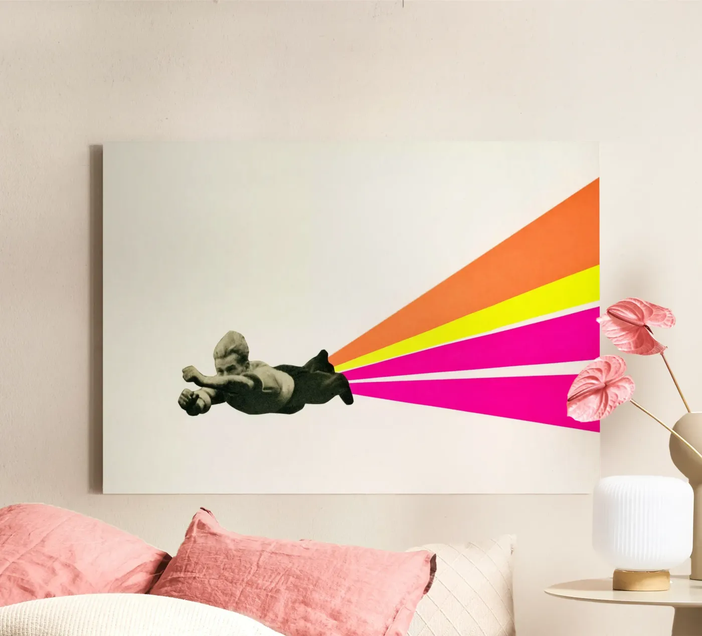 Superheld canvas van Cassia Beck Collage