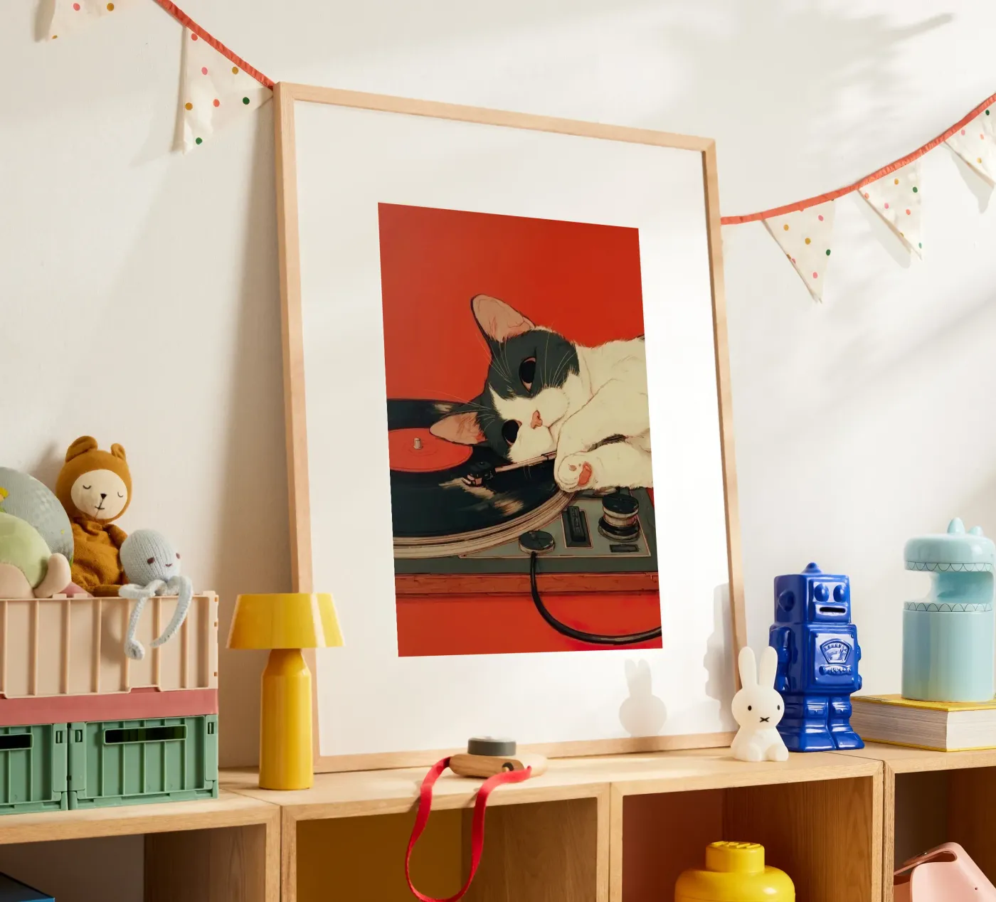 Retro Cat poster van Robert Hoff