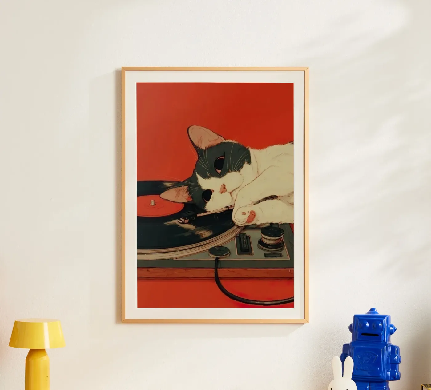 Retro Cat poster van Robert Hoff