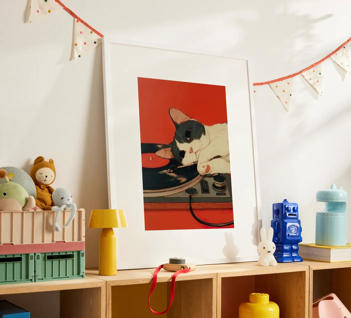 Retro Cat poster van Robert Hoff