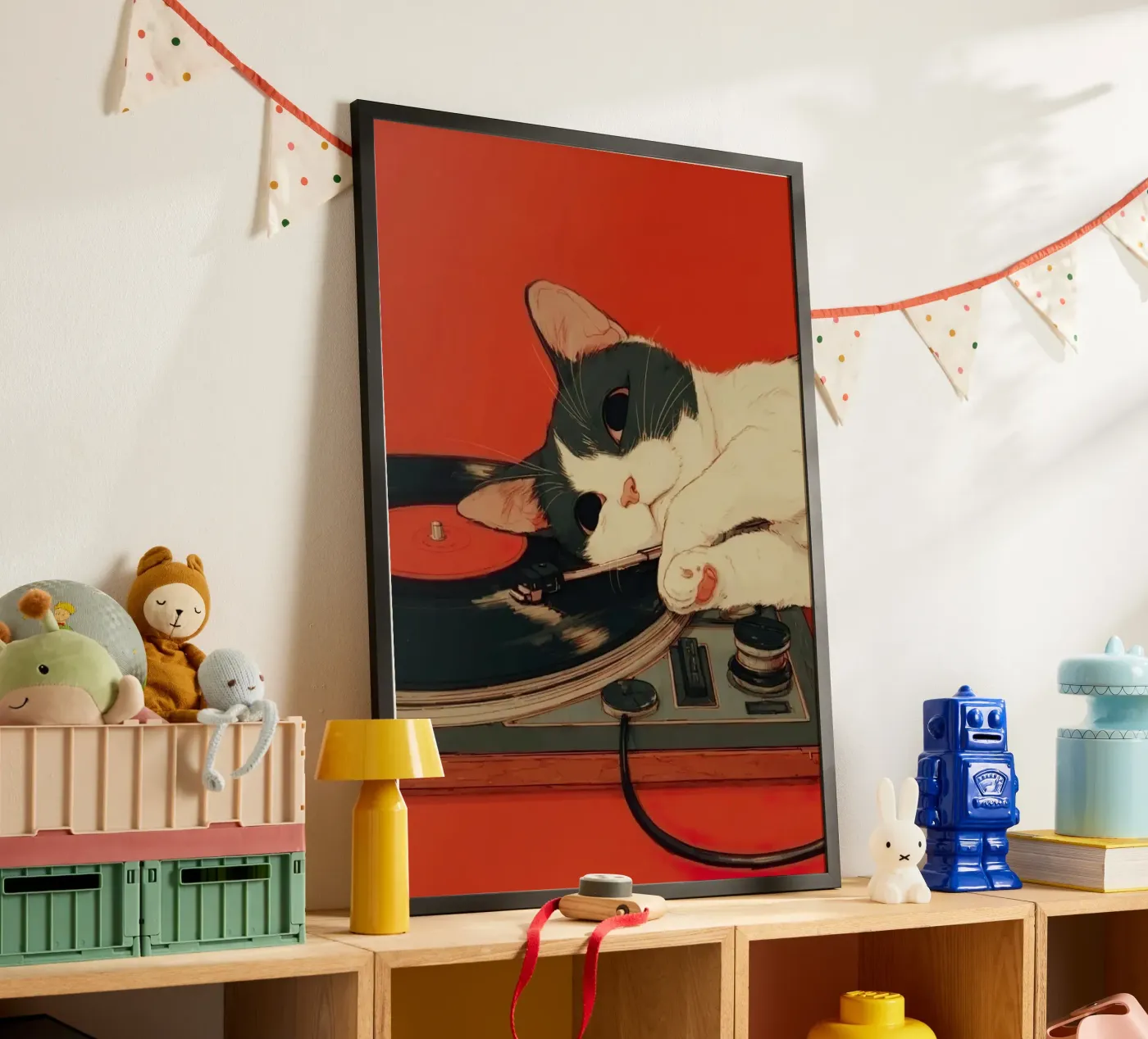Retro Cat poster van Robert Hoff