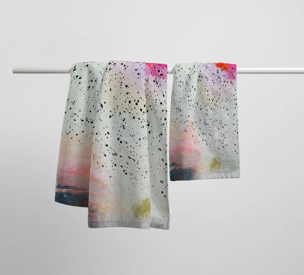 Dance of the starlings - Sort Sol towel by Annikamilla