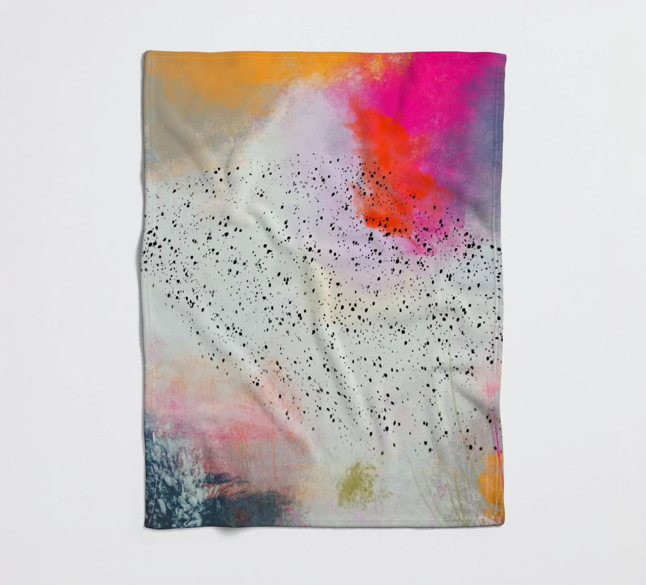 Dance of the starlings - Sort Sol fleece blanket by Annikamilla