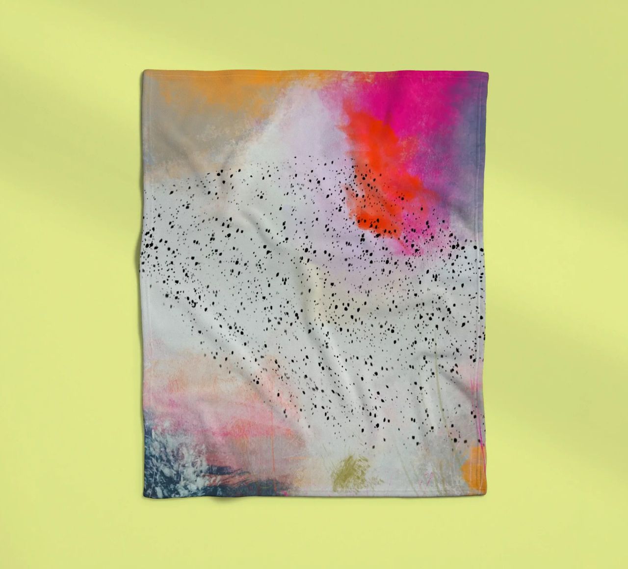 Dance of the starlings - Sort Sol fleece blanket by Annikamilla