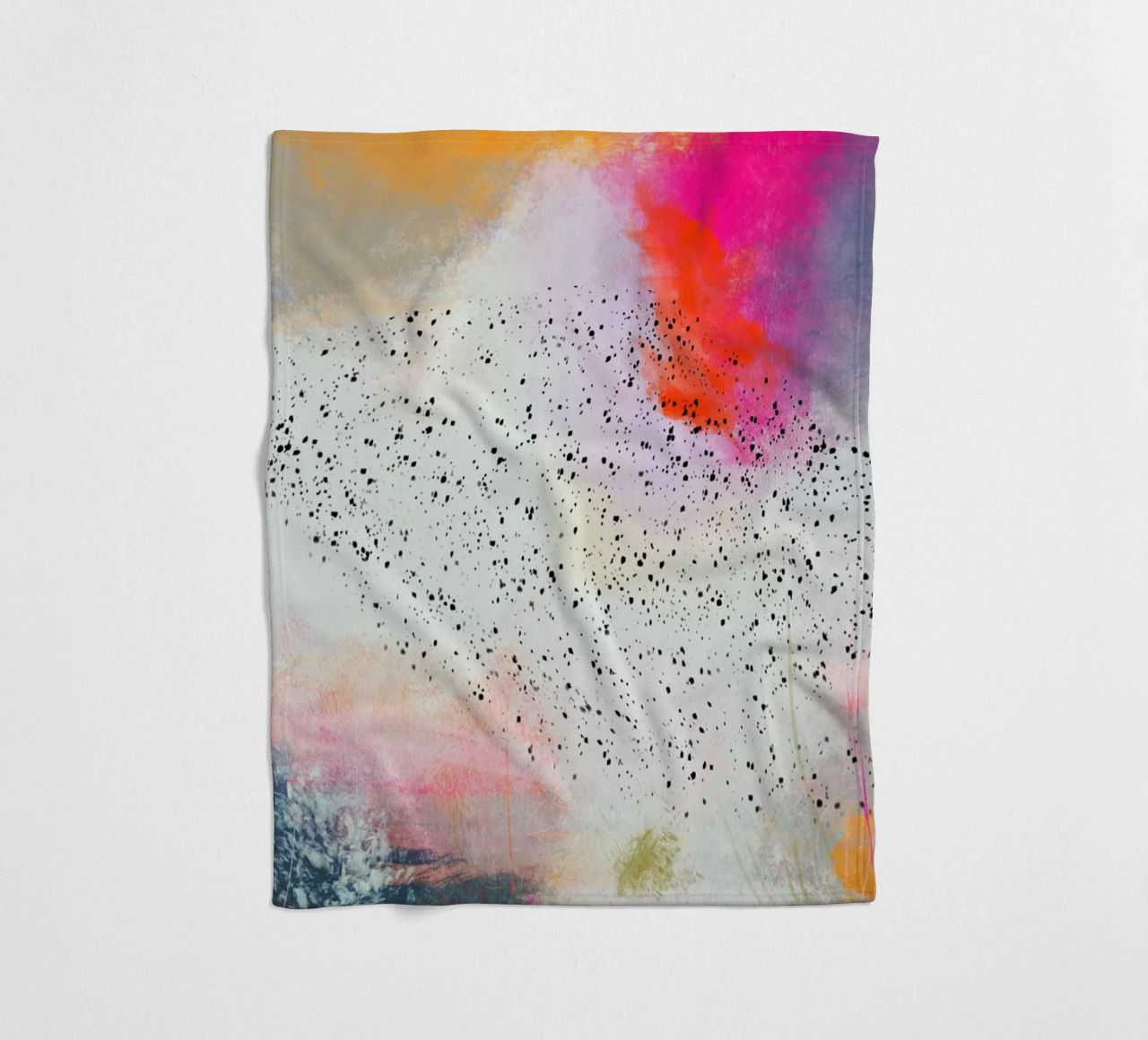Dance of the starlings - Sort Sol fleece blanket by Annikamilla