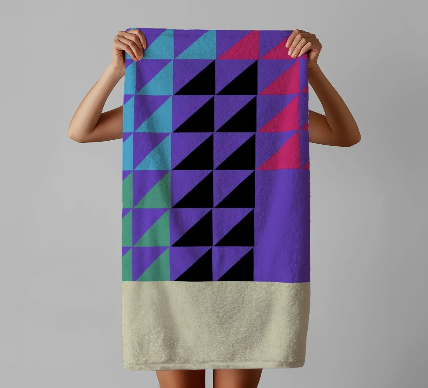 Concentric Vivid towel by Rocket68