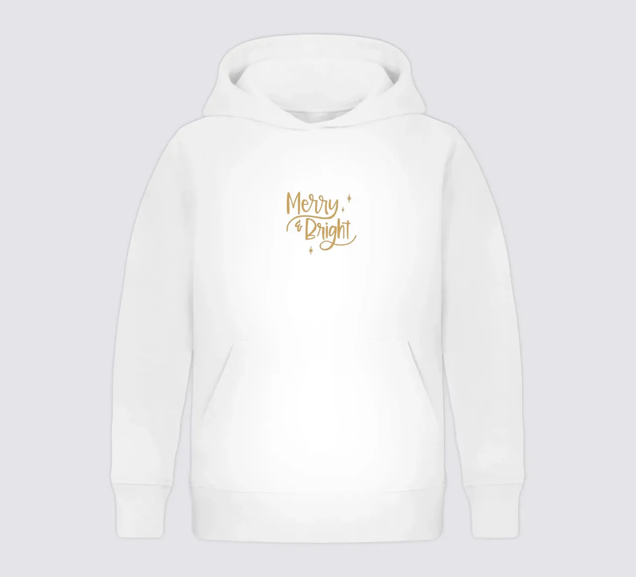 Merry & Bright Typo kids hoodie by modeern