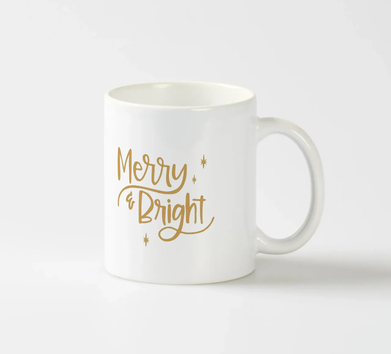 Merry & Bright Typo tazza in ceramica da modeern