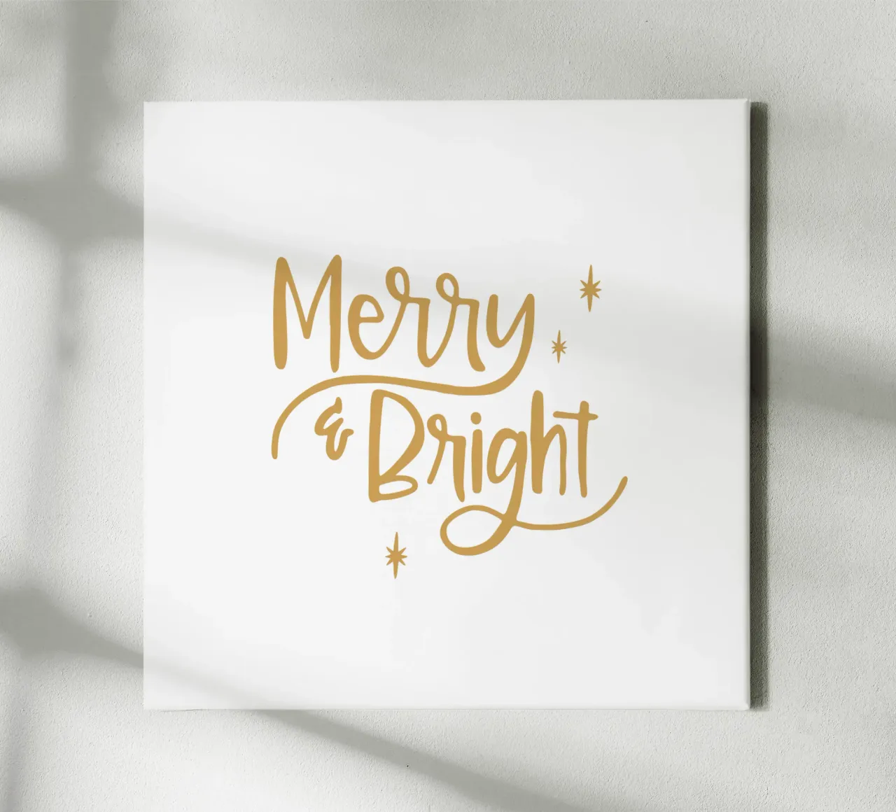 Merry & Bright Typo tela con Cornice a cassetta da modeern