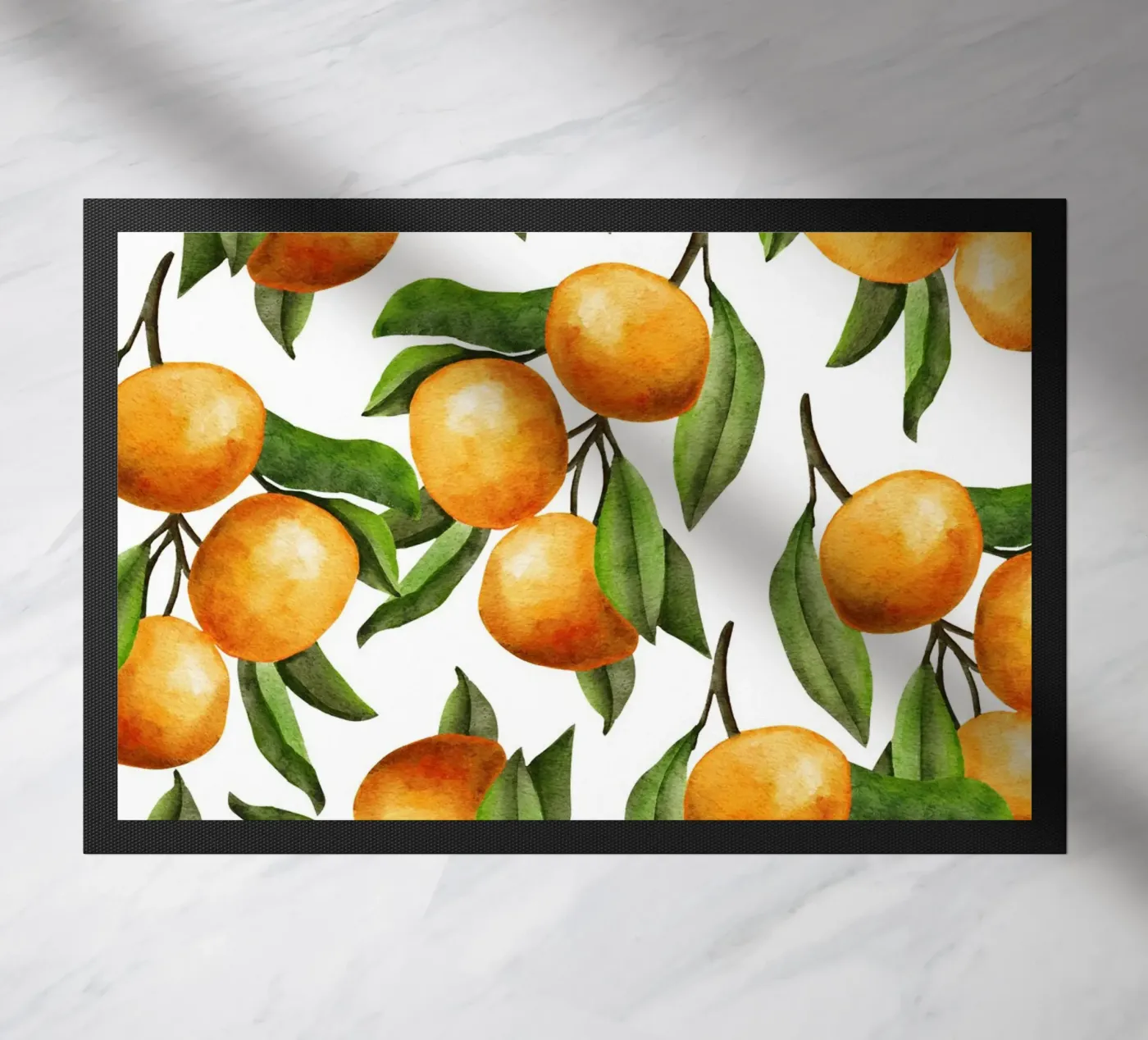 Oranges tree Fußmatte von Happypatterns