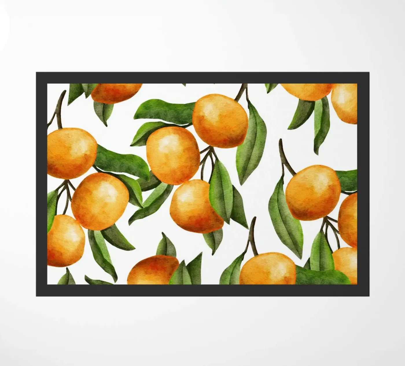 Oranges tree Fußmatte von Happypatterns
