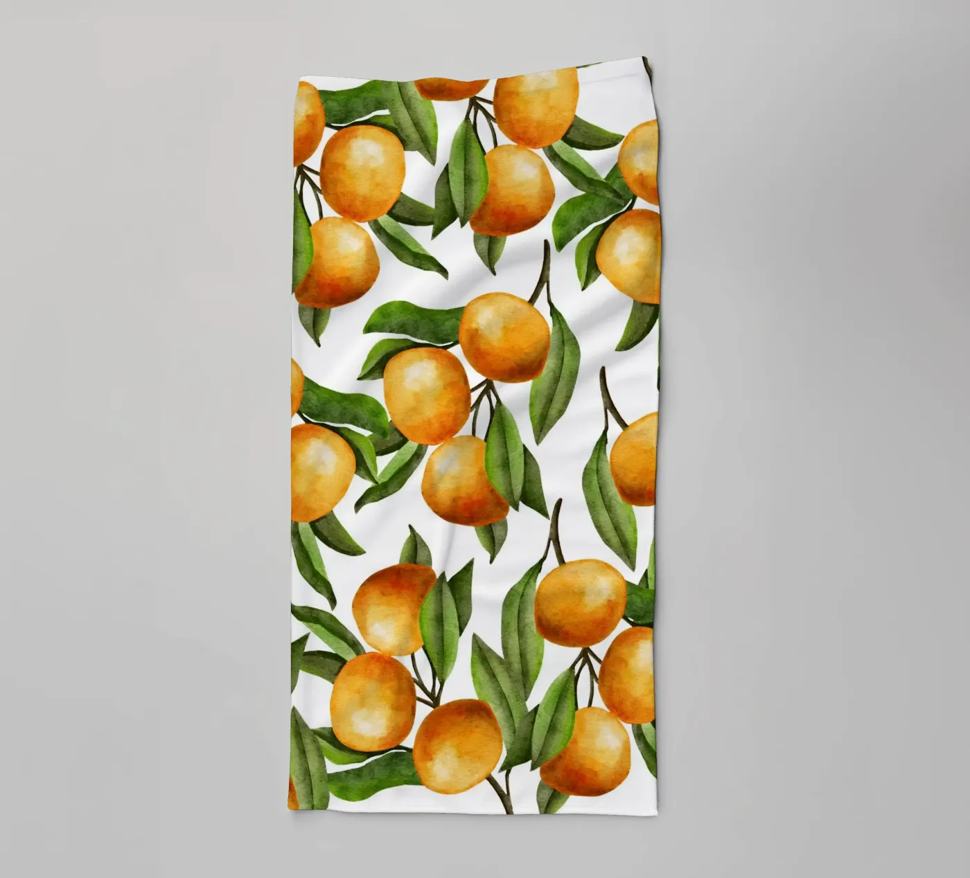 Oranges tree badhanddoek van Happypatterns