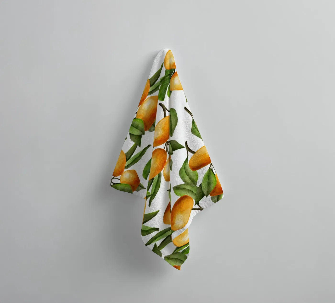 Oranges tree badhanddoek van Happypatterns