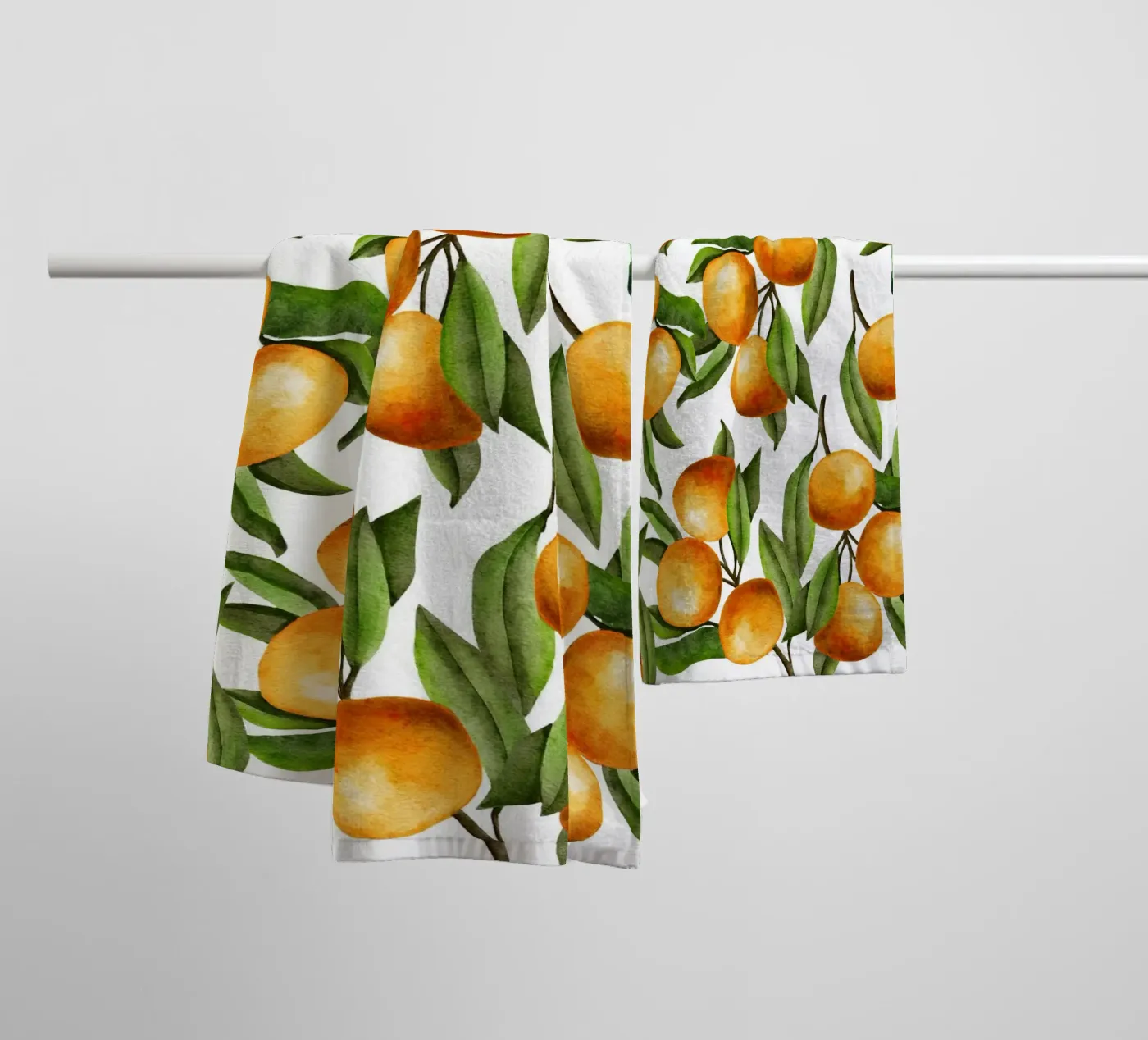Oranges tree badhanddoek van Happypatterns