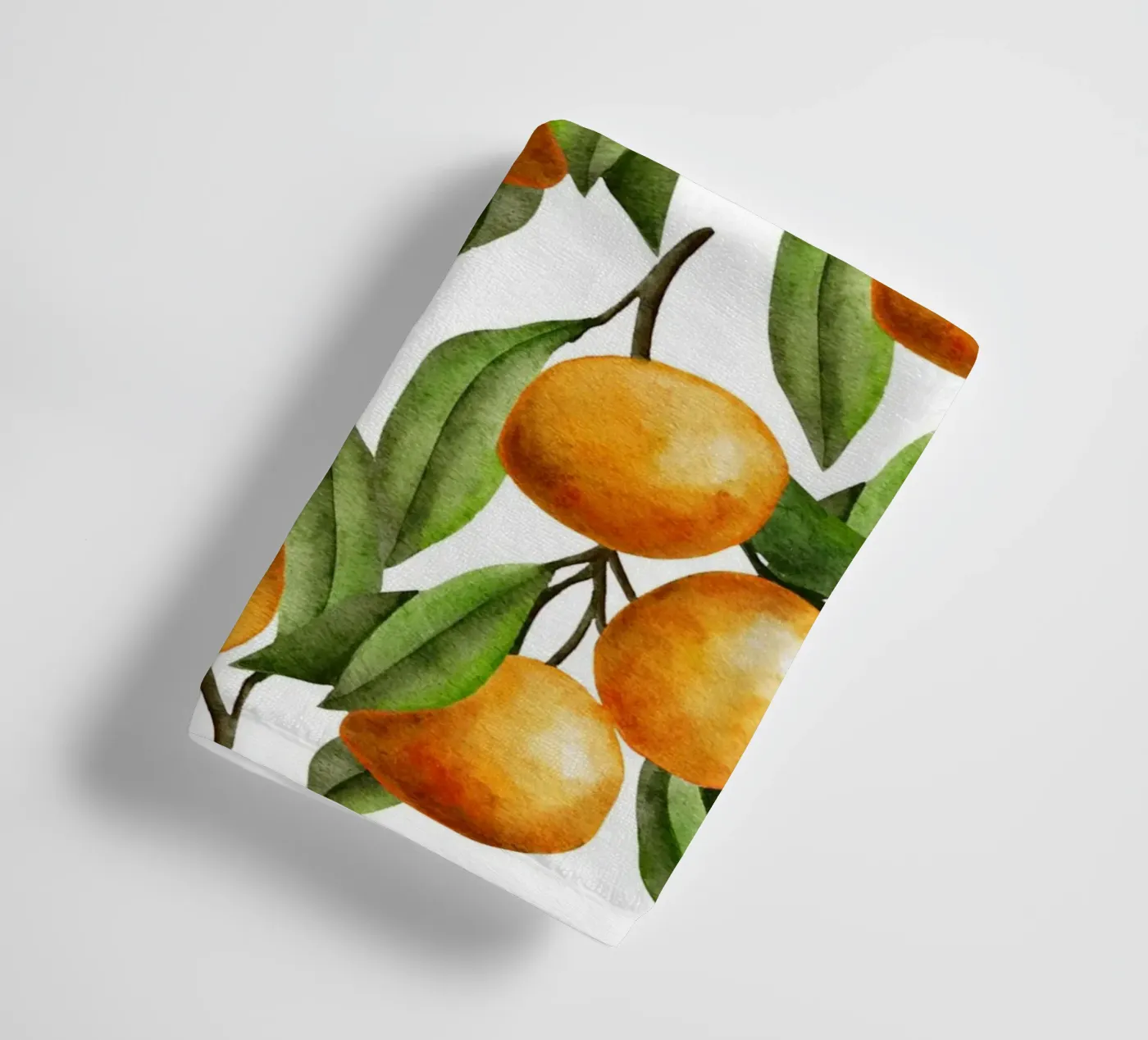 Oranges tree badhanddoek van Happypatterns